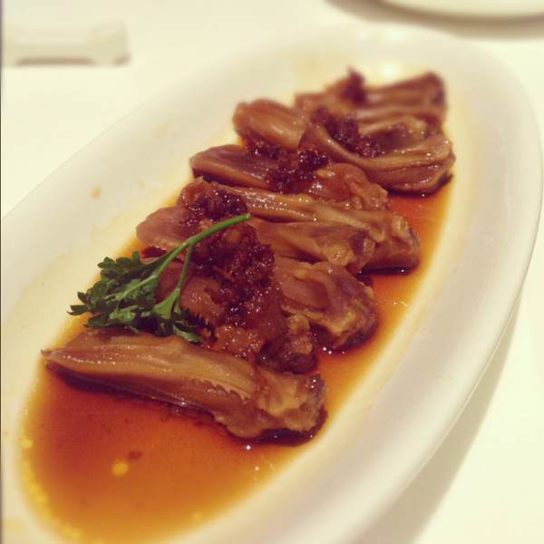 Stewed Duck Tongue in X.O. Chilli Sauce at TungLok Signatures 同乐经典 (CLOSED) on #foodmento http://foodmento.com/place/32