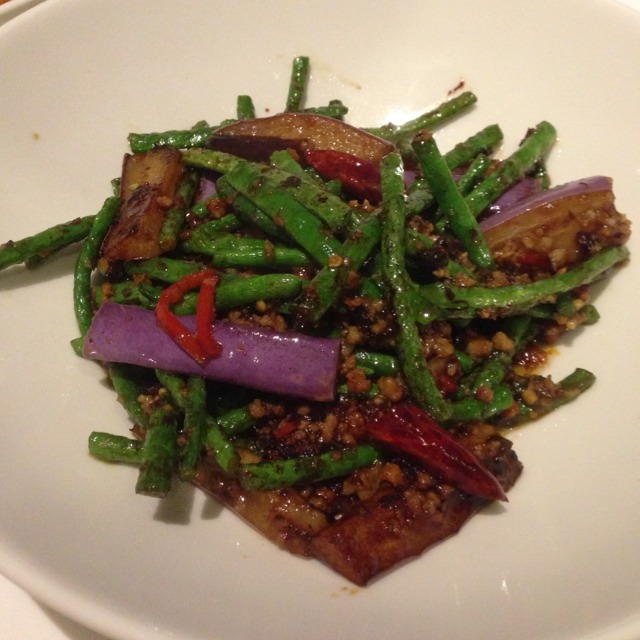 Wok-fried French Beans & Eggplant w Minced Pork & Preserved Vegetables at TungLok Signatures 同乐经典 (CLOSED) on #foodmento http://foodmento.com/place/32