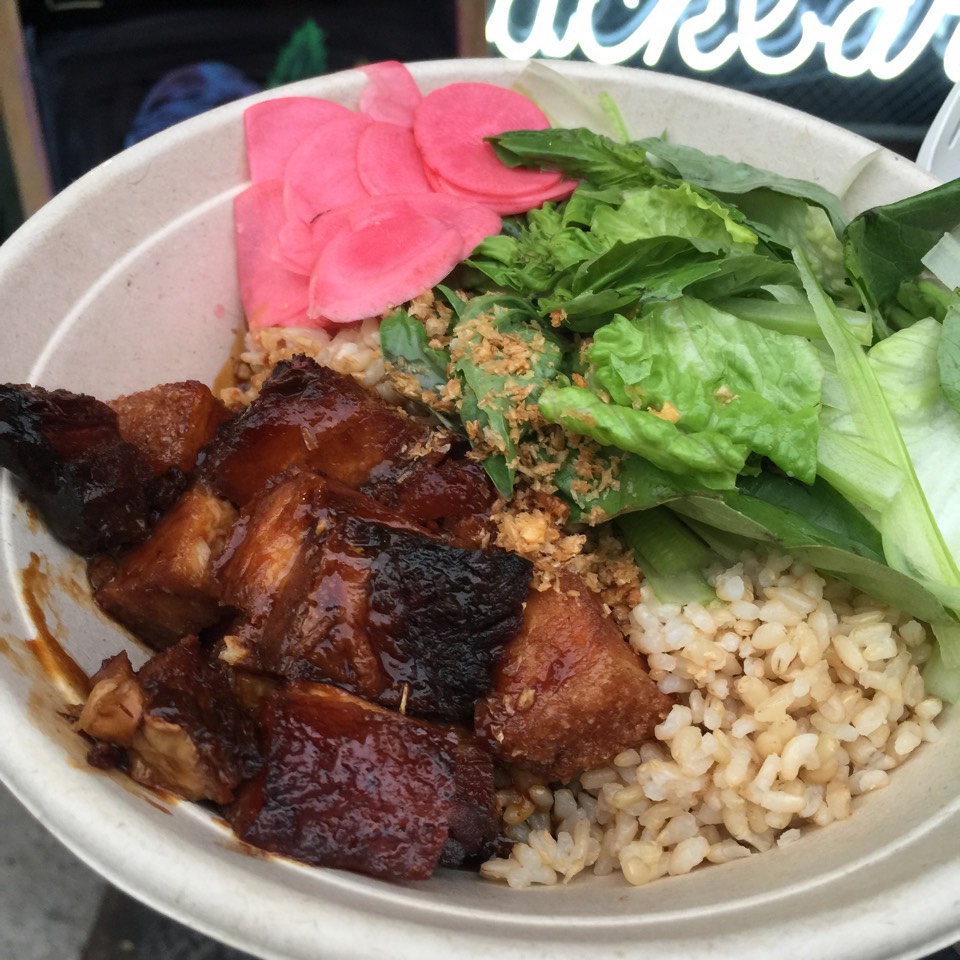 Pork Belly Rice Bowl at Lumpia Shack Snackbar on #foodmento http://foodmento.com/place/3305