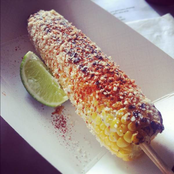 Elotes Callejeros (Grilled Corn) at La Esquina on #foodmento http://foodmento.com/place/341