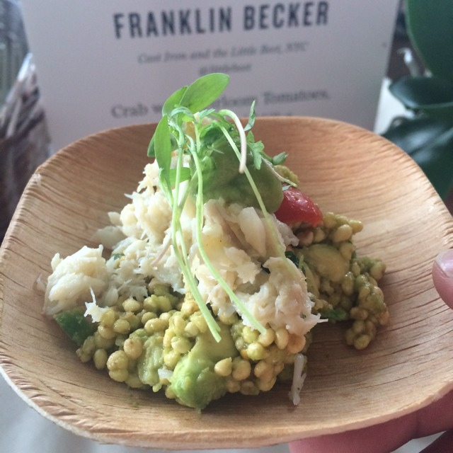 Franklin Becker (Crab With Heirloom Tomatoes, Avocado, Millet) at Chef's & Champagne (EVENT) on #foodmento http://foodmento.com/place/3475
