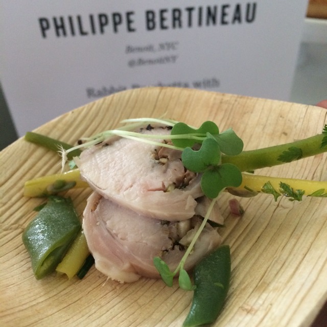 Philippe Bertineau (Rabbit Porchetta With Haricot Vert Salad) at Chef's & Champagne (EVENT) on #foodmento http://foodmento.com/place/3475