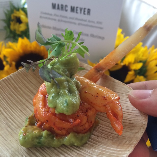 Marc Meyer (Achiote-marinated Carolina Shrimp With Guacamole) at Chef's & Champagne (EVENT) on #foodmento http://foodmento.com/place/3475