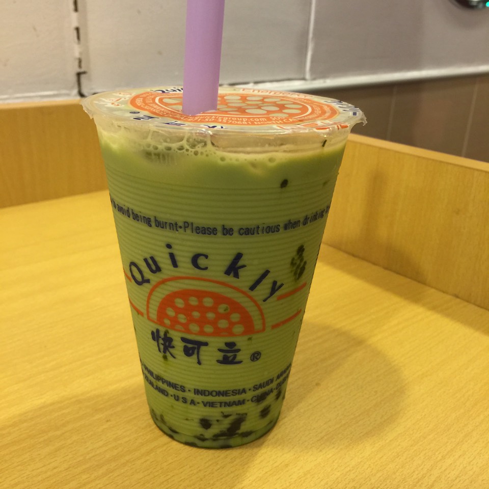 Matcha Milk Tea at Quickly 快可立 on #foodmento http://foodmento.com/place/3529