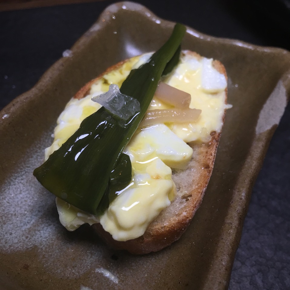 Ramp & Egg On Toast Pintxo at Huertas on #foodmento http://foodmento.com/place/3585