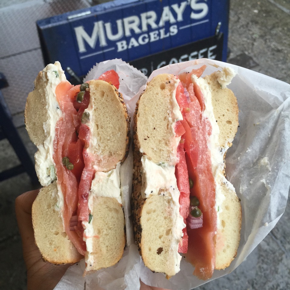 Bagel with Lox & Cream Cheese from Murray's Bagels on #foodmento http://foodmento.com/dish/28219