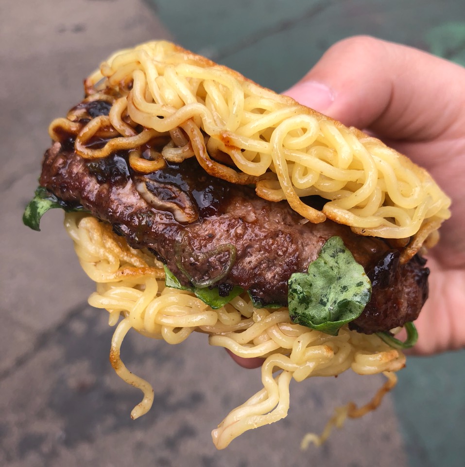 The Original OG Ramen Burger at Broadway Bites by Urbanspace (SEASONAL) on #foodmento http://foodmento.com/place/3646