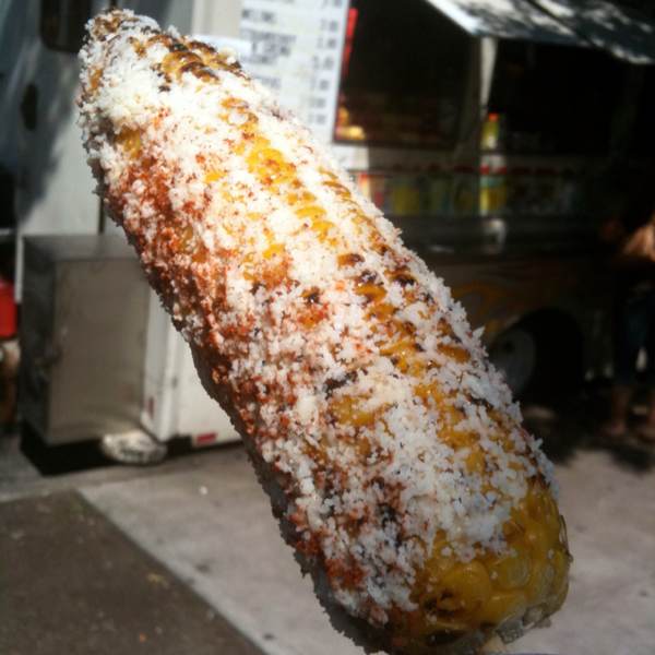 Grilled Corn w Cotija & Chili Powder at Red Hook Ballfield Food Vendors on #foodmento http://foodmento.com/place/389