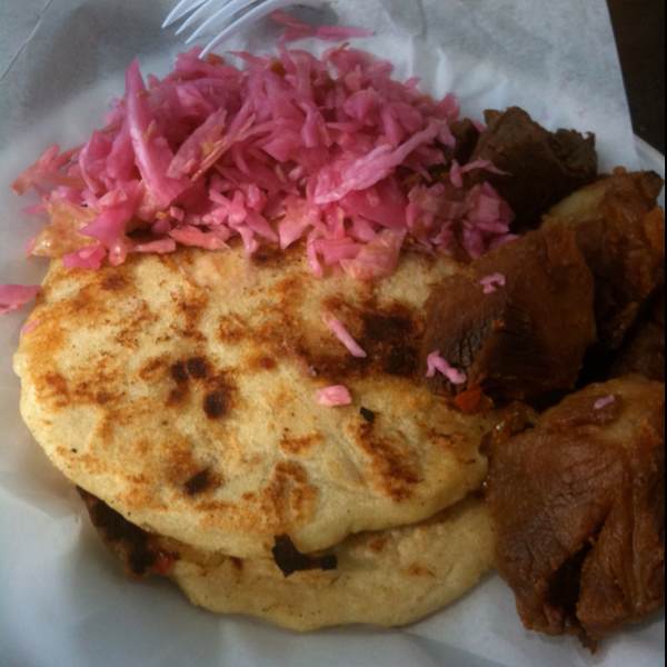 Pupusa Chicharron (@ El Olomega) at Red Hook Ballfield Food Vendors on #foodmento http://foodmento.com/place/389