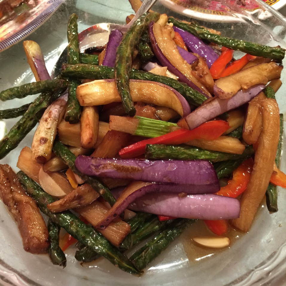 Stir-fried Eggplant & Stringbeans at Hunan Kitchen Of Grand Sichuan on #foodmento http://foodmento.com/place/3999