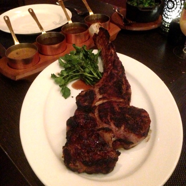Tomahawk (Whole Rib With Steak) For 2 from Wooloomooloo Steakhouse on #foodmento http://foodmento.com/dish/3908