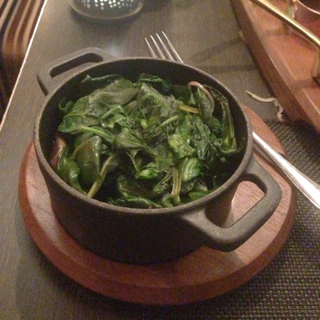 Sautéed Spinach With Mushrooms from Wooloomooloo Steakhouse on #foodmento http://foodmento.com/dish/3909