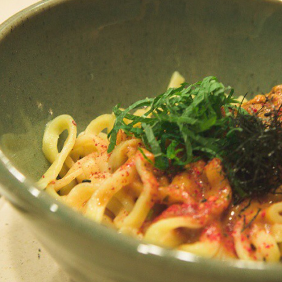 Uni Miso Mazemen (Sea Urchin Ramen) from Okonomi on #foodmento http://foodmento.com/dish/21344