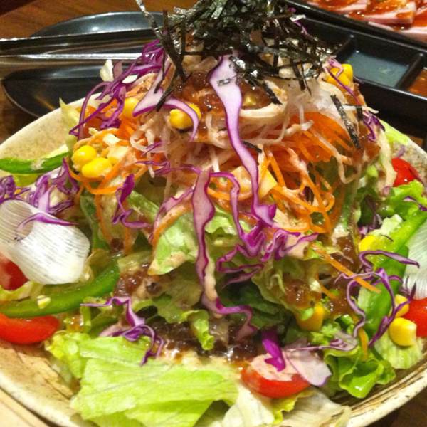 Wafu Salad from Tajimaya Japanese Charcoal Grill Yakiniku on #foodmento http://foodmento.com/dish/92