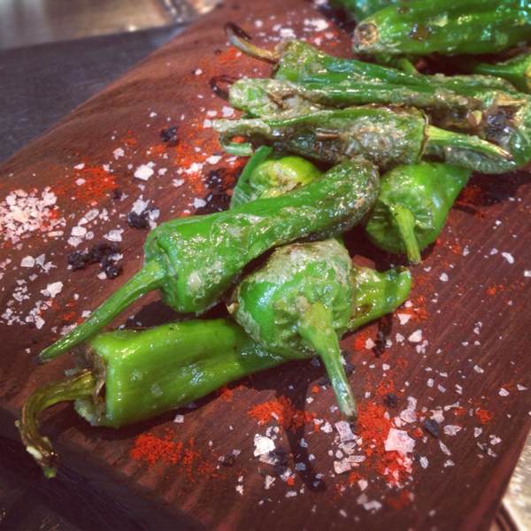 Roasted Padron Pepper, Chilli, Garlc, Salt from Esquina Tapas Bar on #foodmento http://foodmento.com/dish/1621