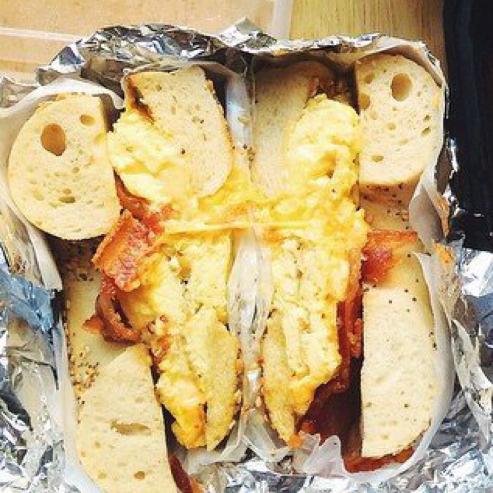 Bagel Sandwich with Bacon Egg & Cheese from Baz Bagel and Restaurant on #foodmento http://foodmento.com/dish/28139