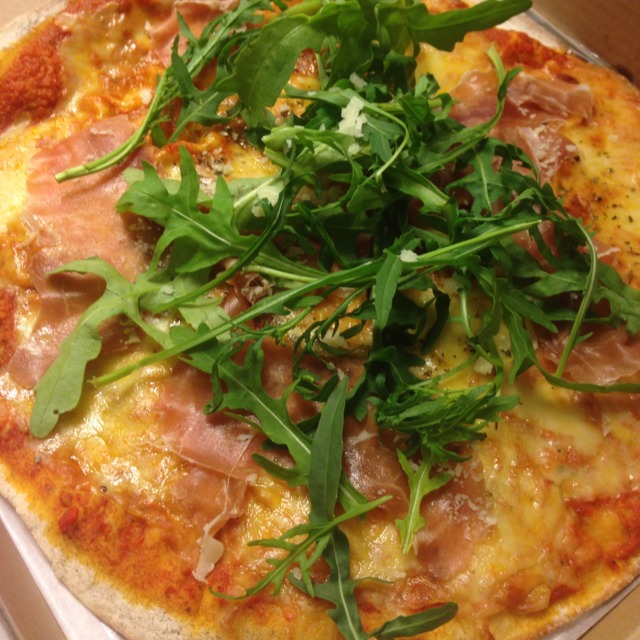Rucola Pizza (Parma Ham, Rocket Salad, Parmesan) at Bistroquet Pizza & Grill on #foodmento http://foodmento.com/place/469