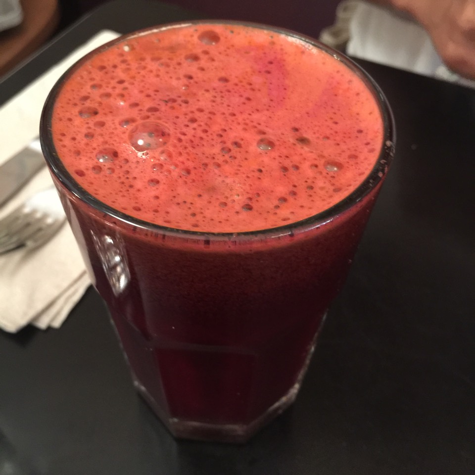 Power Punch Juice (Carrot, Beet, Celery, Spinach, Ginger, Lemon) at Candle Cafe on #foodmento http://foodmento.com/place/4734