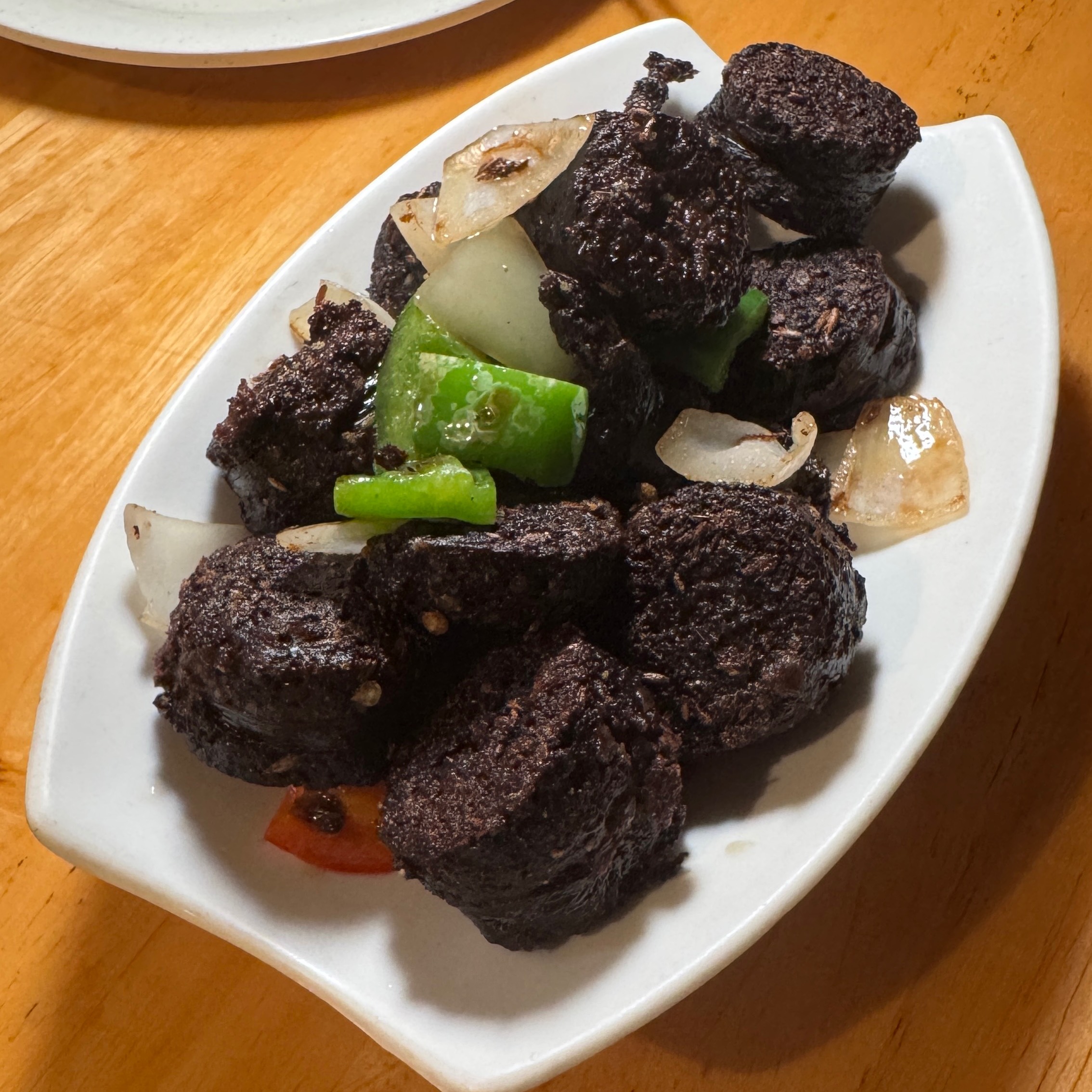 Gyuma Ngoe Ma (Fried Blood Sausage) $15 at Phayul on #foodmento http://foodmento.com/place/4826