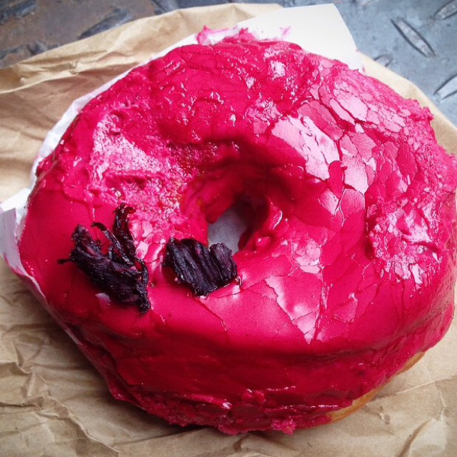 Hibiscus Doughnut from Dough on #foodmento http://foodmento.com/dish/19479