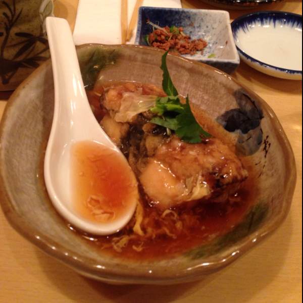 Unagi Tofu (Deepfried Bean Curd with Eel) at Akashi on #foodmento http://foodmento.com/place/491