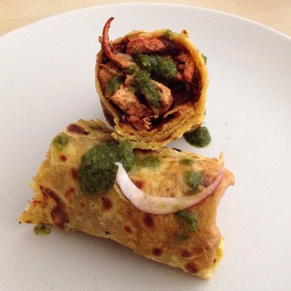 Chicken Tikka Kathi Roll at Desi Galli on #foodmento http://foodmento.com/place/4935