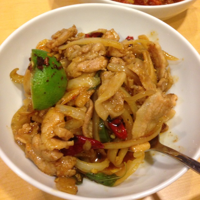 Basil Chili Pork Belly from Burma Superstar on #foodmento http://foodmento.com/dish/2806
