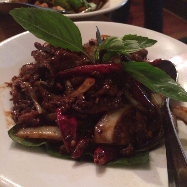 Chili Lamb (with Dried & Fresh Chili, Onion & Basil) at Burma Superstar on #foodmento http://foodmento.com/place/497