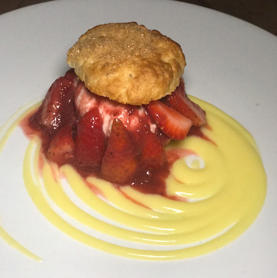 Lard Biscuit Strawberry Shortcake, Lemon Curd at Underbelly on #foodmento http://foodmento.com/place/5058