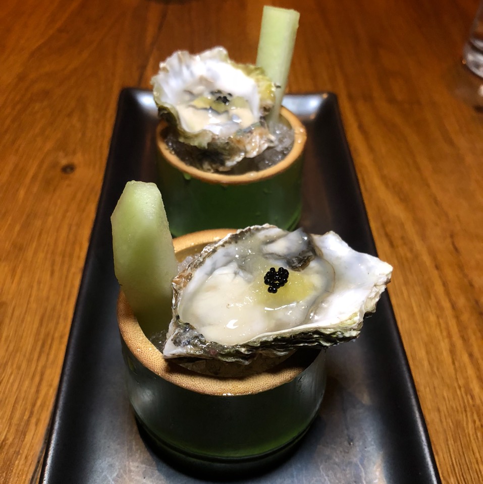 Kumamoto Oysters, Meyer Lemon Yuzu Ice at RedFarm on #foodmento http://foodmento.com/place/5093