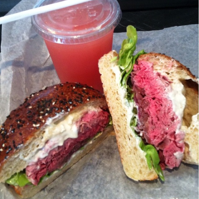 Roast Beef (Rare) Sandwich from The Sentinel on #foodmento http://foodmento.com/dish/2282