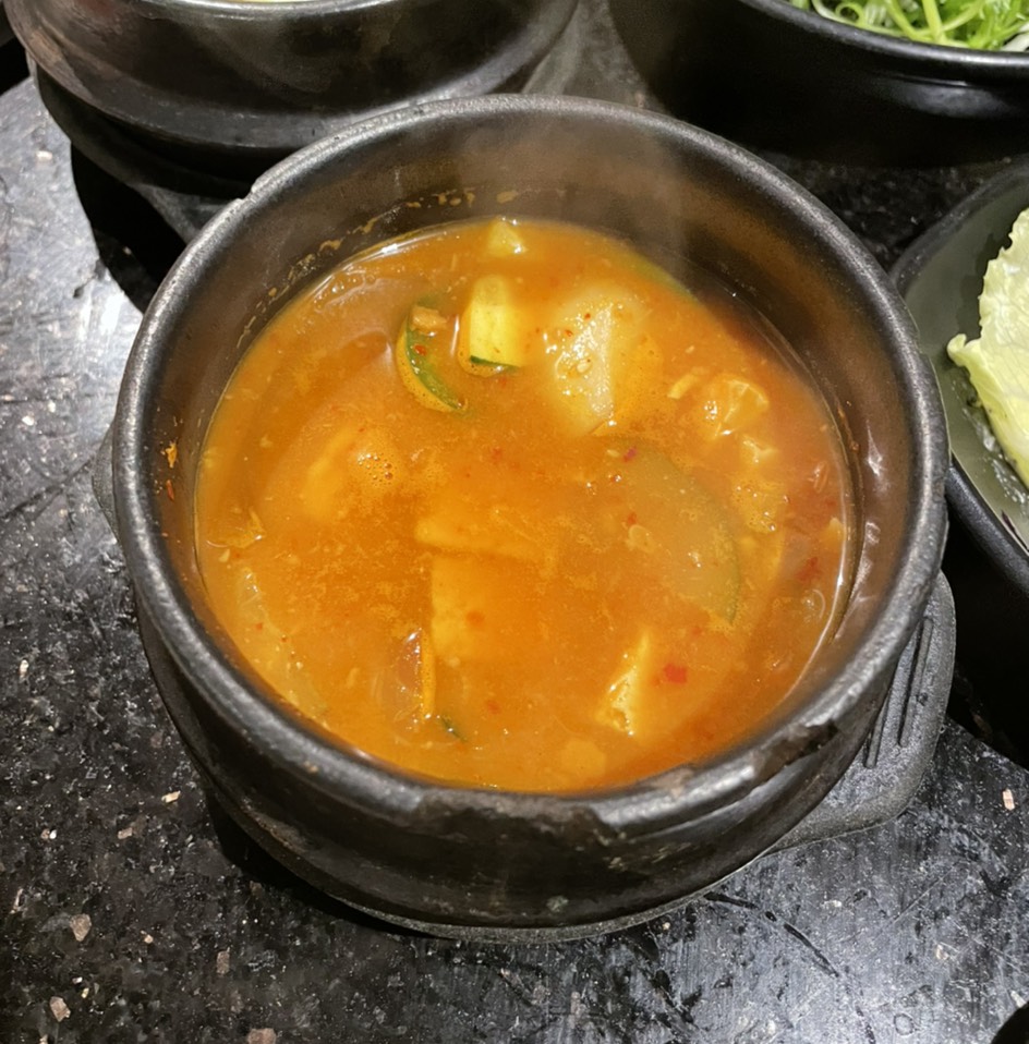 Doenjang Jjigae (Soybean Paste Soup) from Gwang Yang BBQ (CLOSED) on #foodmento http://foodmento.com/dish/52598