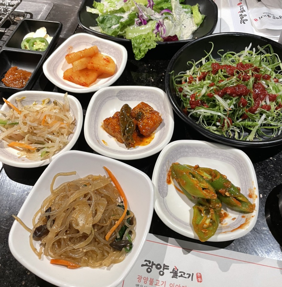 Banchan at Gwang Yang BBQ (CLOSED) on #foodmento http://foodmento.com/place/5388