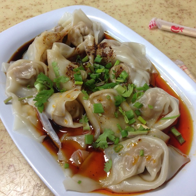 Dumplings in Hot Chilli Sauce at Zhong Guo La Mian Xiao Long Bao on #foodmento http://foodmento.com/place/542