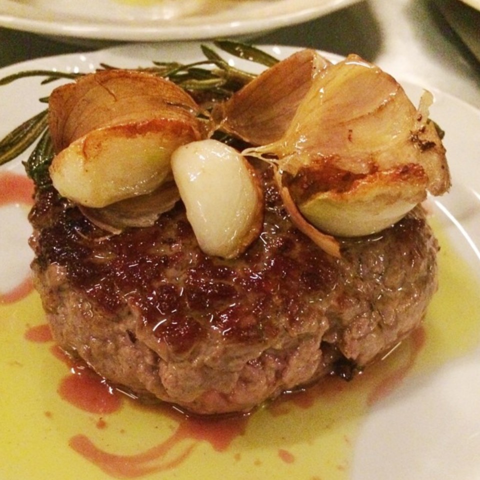Svizzerina (Burger & Steak Tartare) from Via Carota on #foodmento http://foodmento.com/dish/28126
