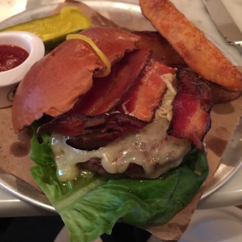 Bacon Cheese Burger, Duck Fat Fries from The East Pole - Kitchen & Bar on #foodmento http://foodmento.com/dish/23876