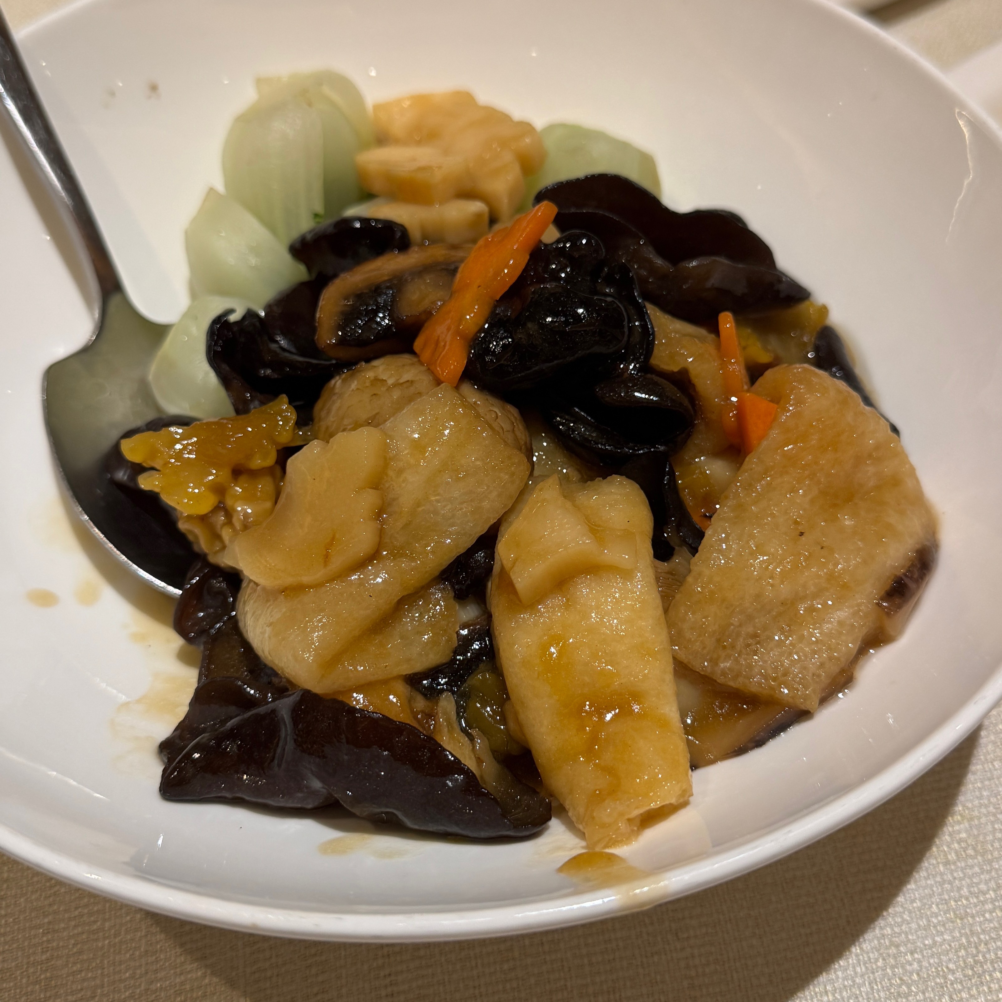 Braised Assorted Mushrooms With Black Fungus & Bamboo Pith $38 at Imperial Treasure Super Peking Duck Restaurant on #foodmento http://foodmento.com/place/56