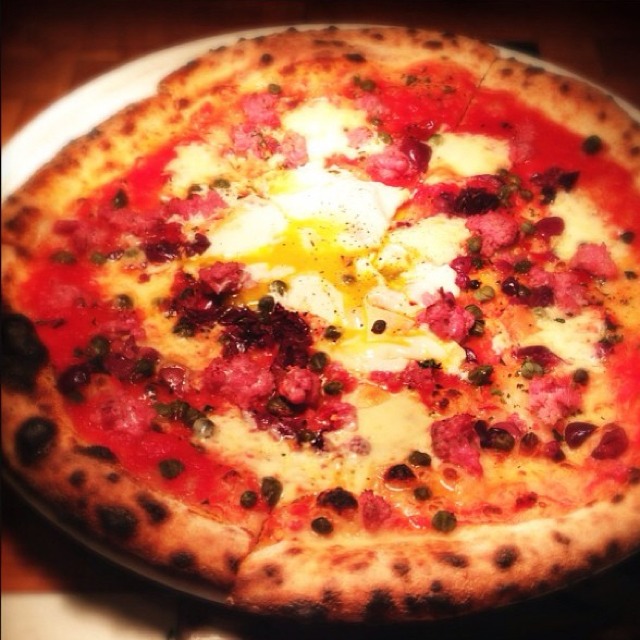 Neapolitan Pizza (with Egg) from flour + water on #foodmento http://foodmento.com/dish/2179