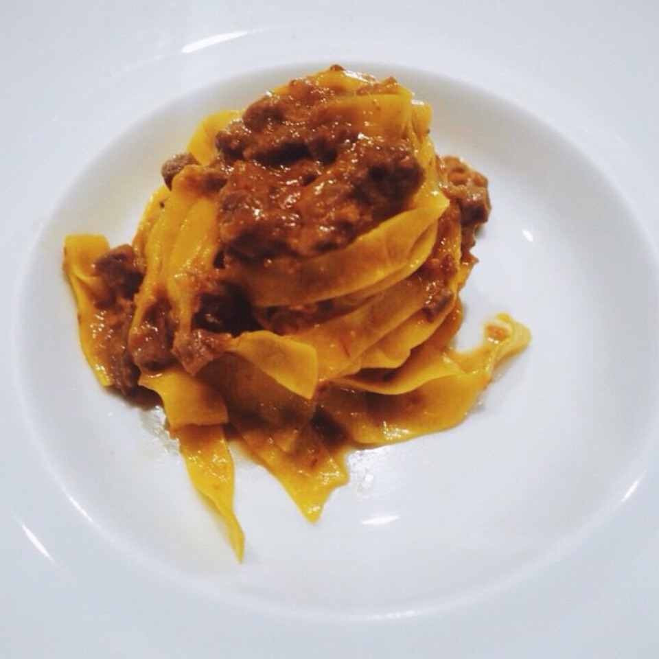 Tagliatelle, Beef & Bone Marrow Ragu at Osteria Francescana on #foodmento http://foodmento.com/place/5815