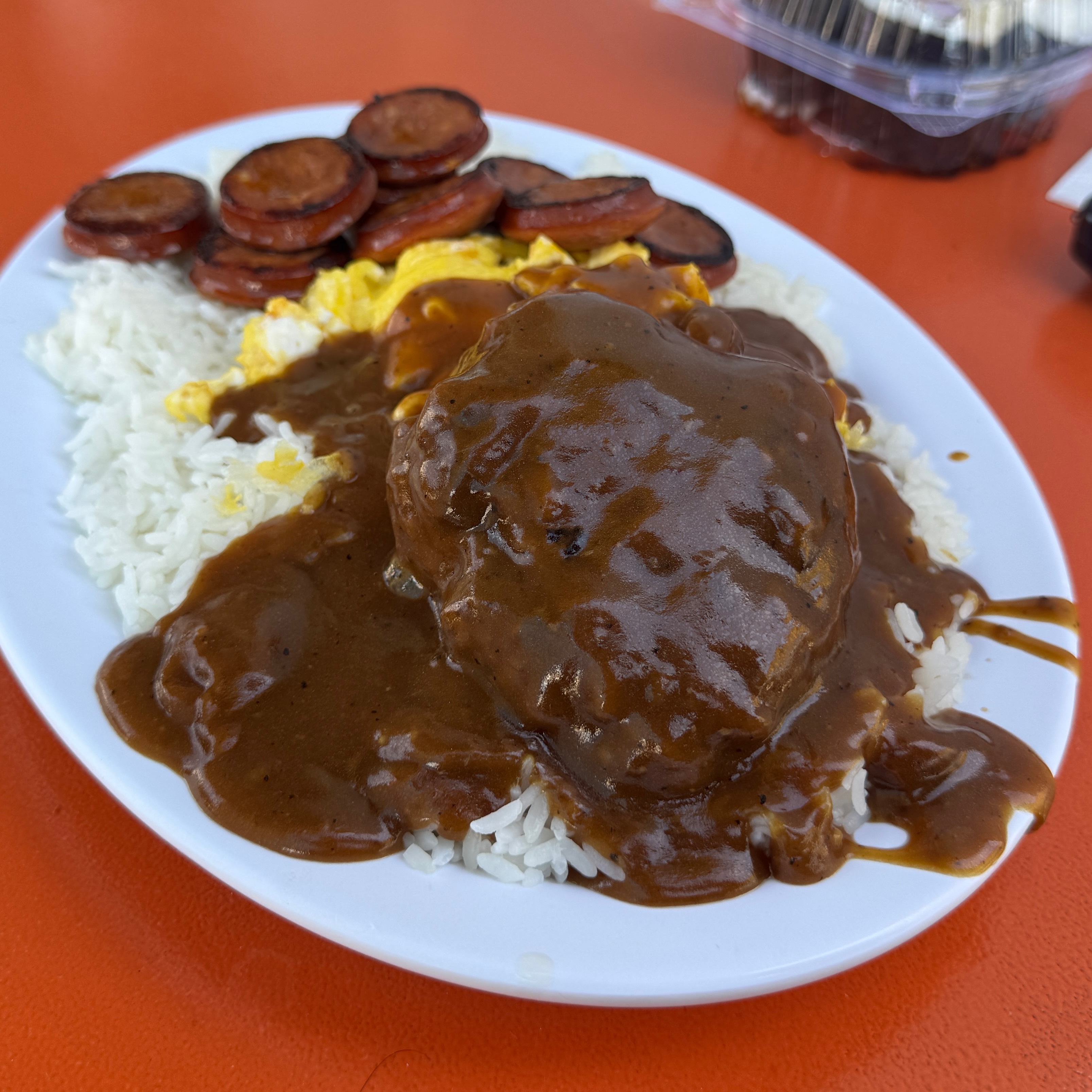 Hawaiian Breakfast (Loco Moco, Portuguese Sausage...) $17.50 at Aloha Food Factory on #foodmento http://foodmento.com/place/5836
