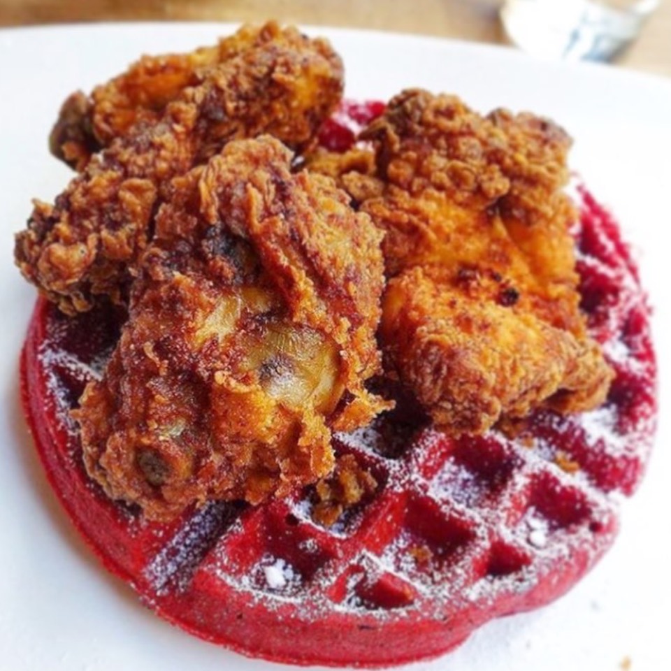 Fried Chicken & Red Velvet Waffle at Soco on #foodmento http://foodmento.com/place/5890
