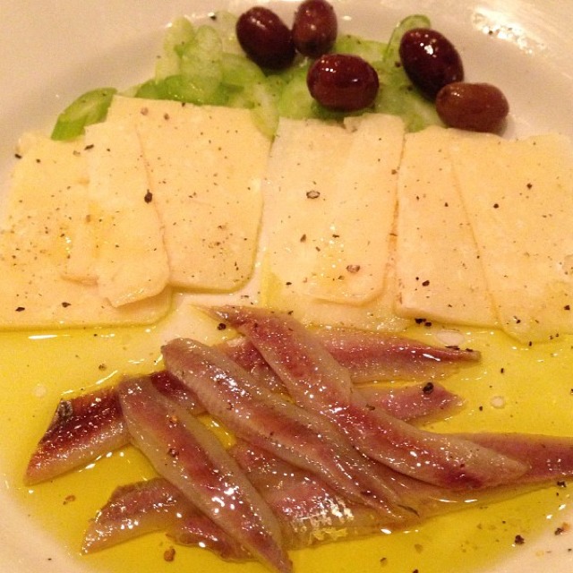 House-cured Anchovies, Celery, Parmigiano, Olives,   at Zuni Cafe on #foodmento http://foodmento.com/place/627