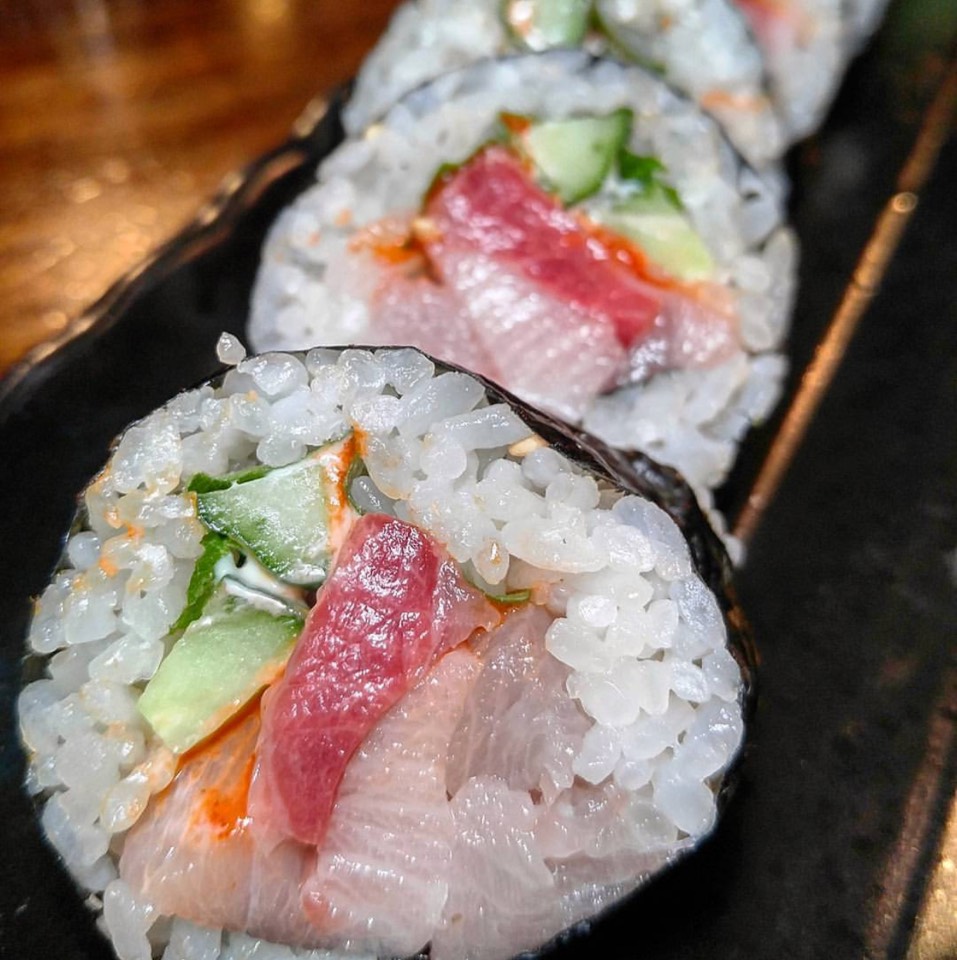 Hot Tail Sushi Roll from Ryoko's Japanese Restaurant & Bar on #foodmento http://foodmento.com/dish/43274