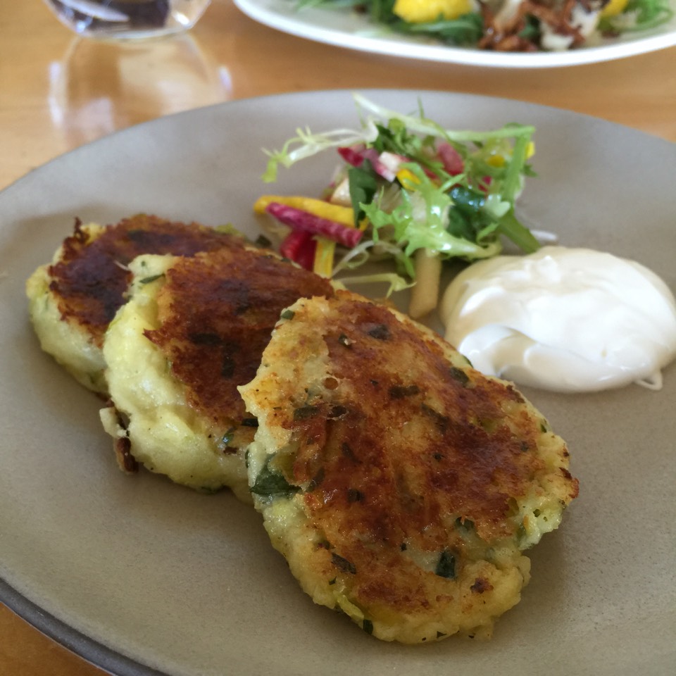 Potato Leek Griddle Cakes at Greens Restaurant on #foodmento http://foodmento.com/place/6618