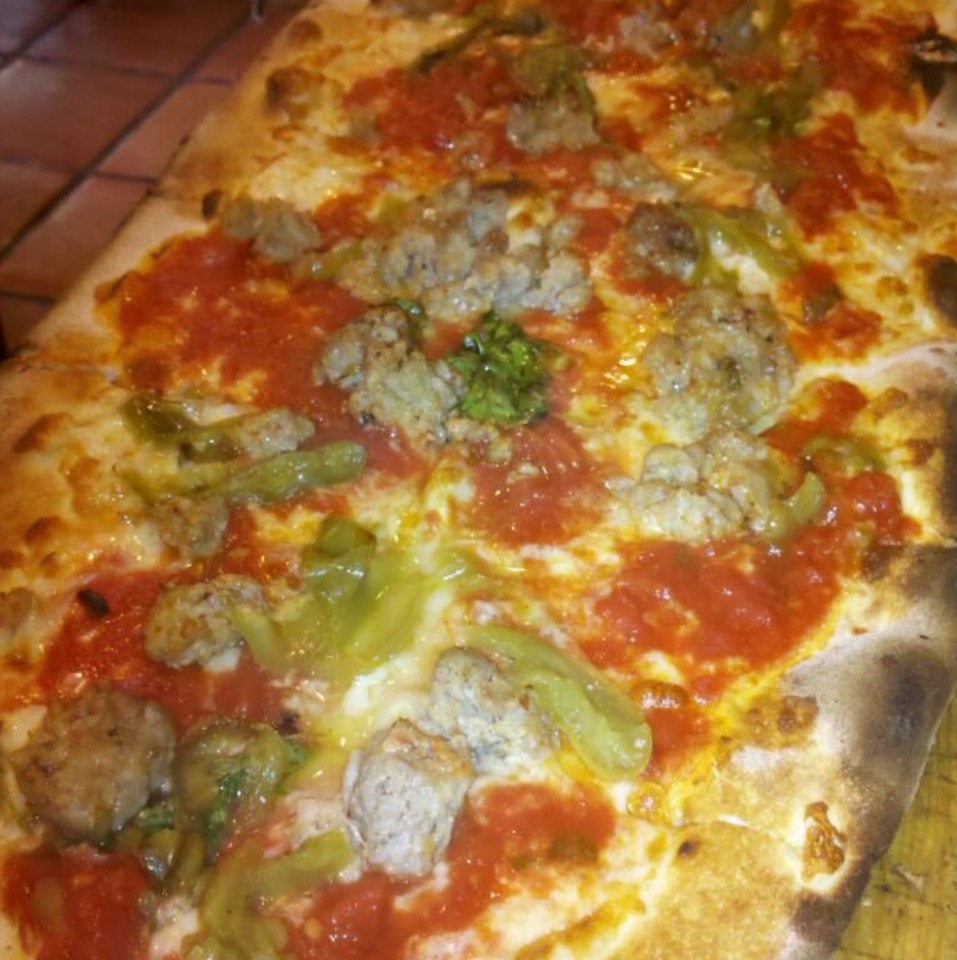 Pizza Rustica (Green Peppers, Crumbled Sausage Meat) at Numero 28 on #foodmento http://foodmento.com/place/6636