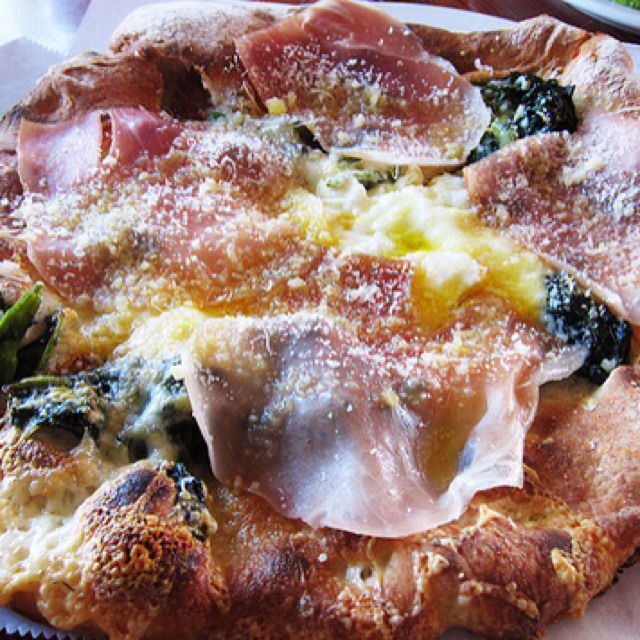 Greens, Egg & Ham Pizza at Pitfire Pizza on #foodmento http://foodmento.com/place/706