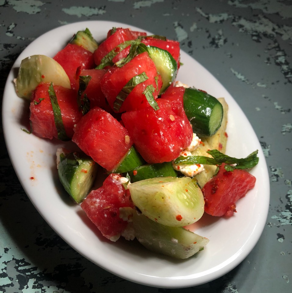 Watermelon Cucumber Salad at Gjusta on #foodmento http://foodmento.com/place/7159
