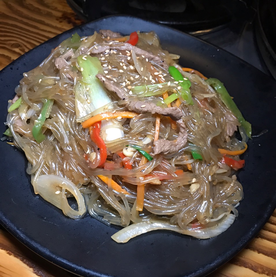 Japchae With Beef (Glass Noodles, Vegetable) at Jongro BBQ on #foodmento http://foodmento.com/place/7706