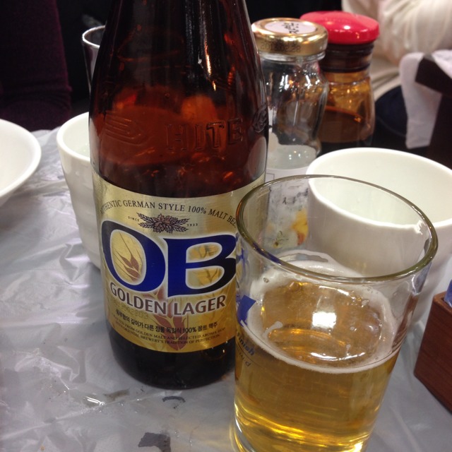 OB (Korean Beer) from 노량진 수산시장 (Noryangjin Fisheries Wholesale Market) on #foodmento http://foodmento.com/dish/3069