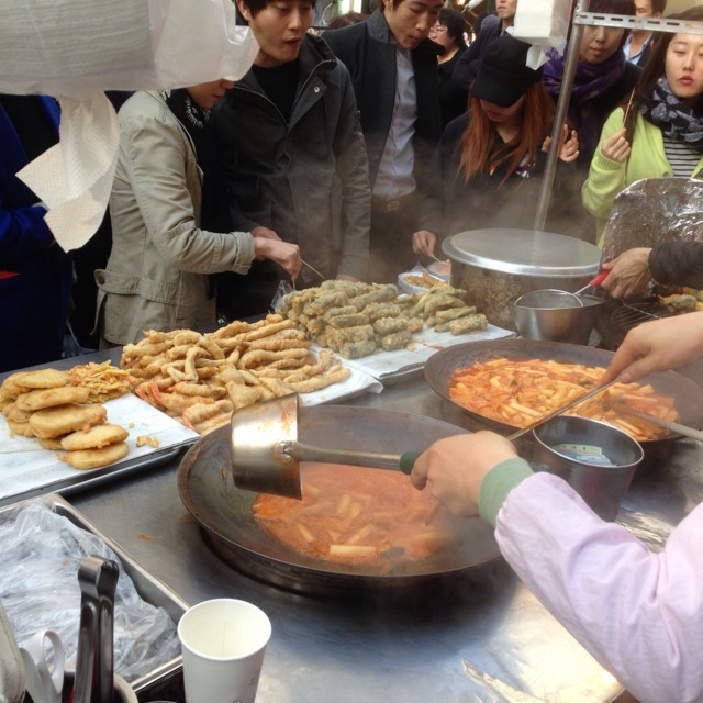 Ttoek Bukki (Korean Rice Cakes) at 명동길 (Myeongdong-gil) on #foodmento http://foodmento.com/place/794